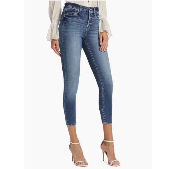 L'Agence Jeans Womens 23 Blue Margot High Rise Skinny Stretch  Denim USA‎ NWT - Picture 14 of 14